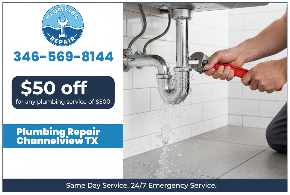 Plumbing repair coupon Channelview TX — discount on plumbing services